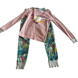 Mini Boden Bunny Floral Pajamas Size 11 Years